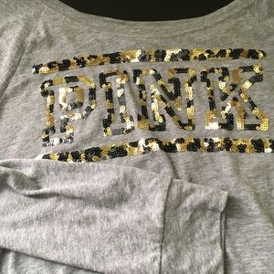 ❌SOLD❌VS PINK off shoulder long sleeve